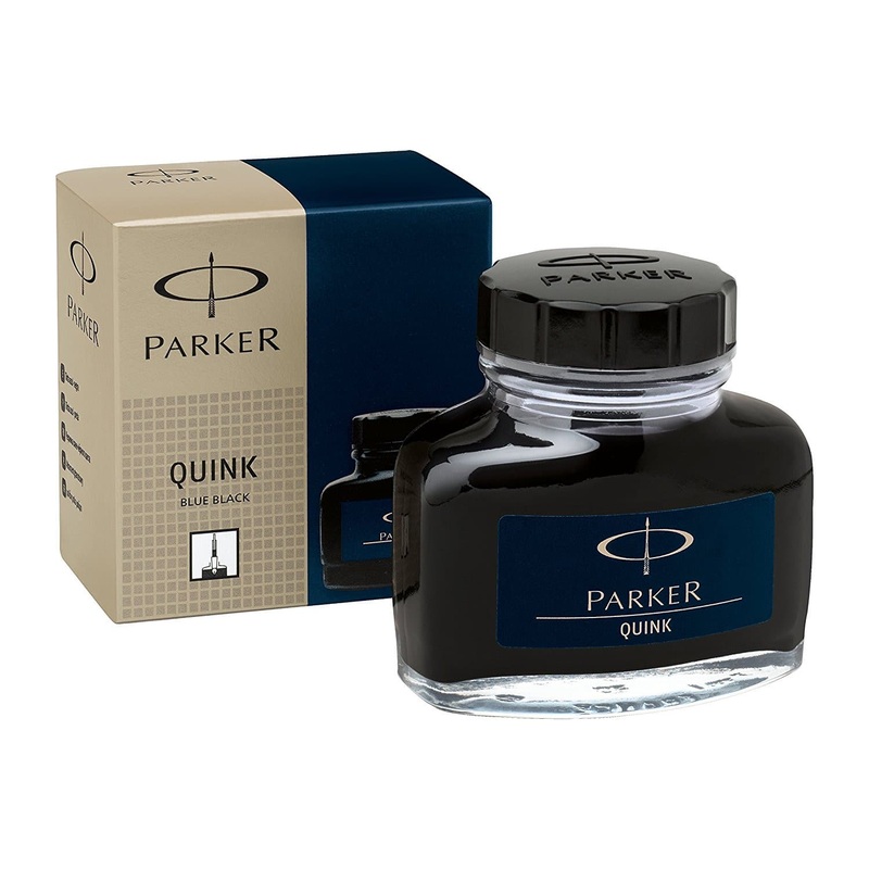 Parker Quink Bottled Ink in Permanent Blue-Black - 2oz