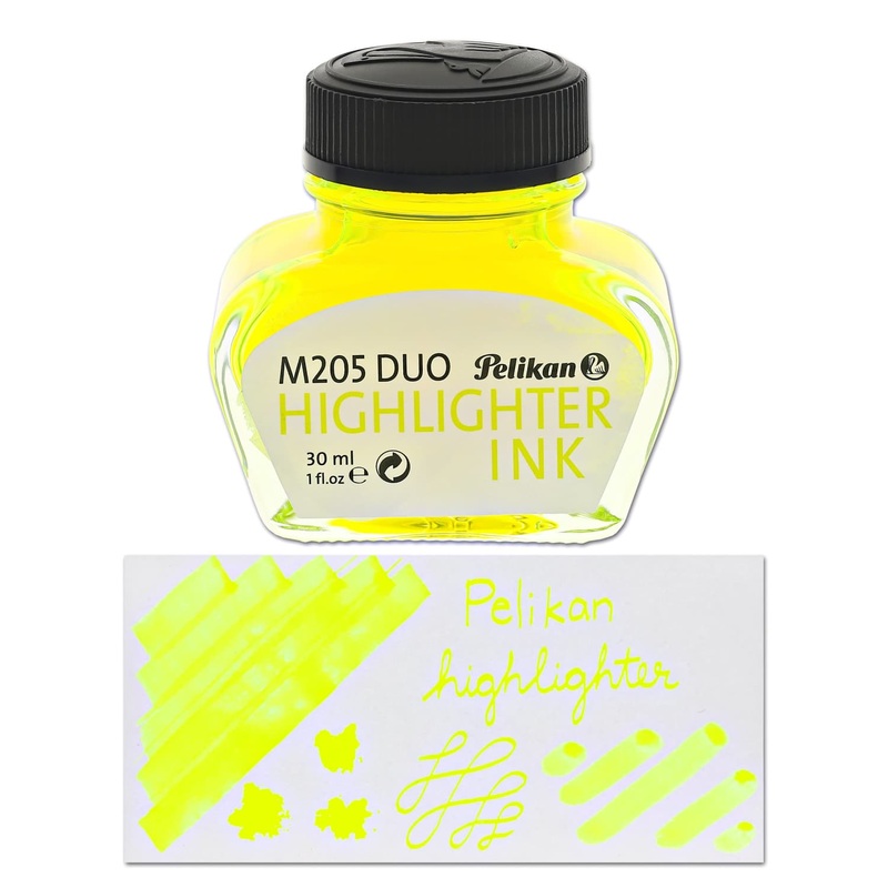 Pelikan M205 Duo Highlighter Bottled Ink in Yellow - 30 mL