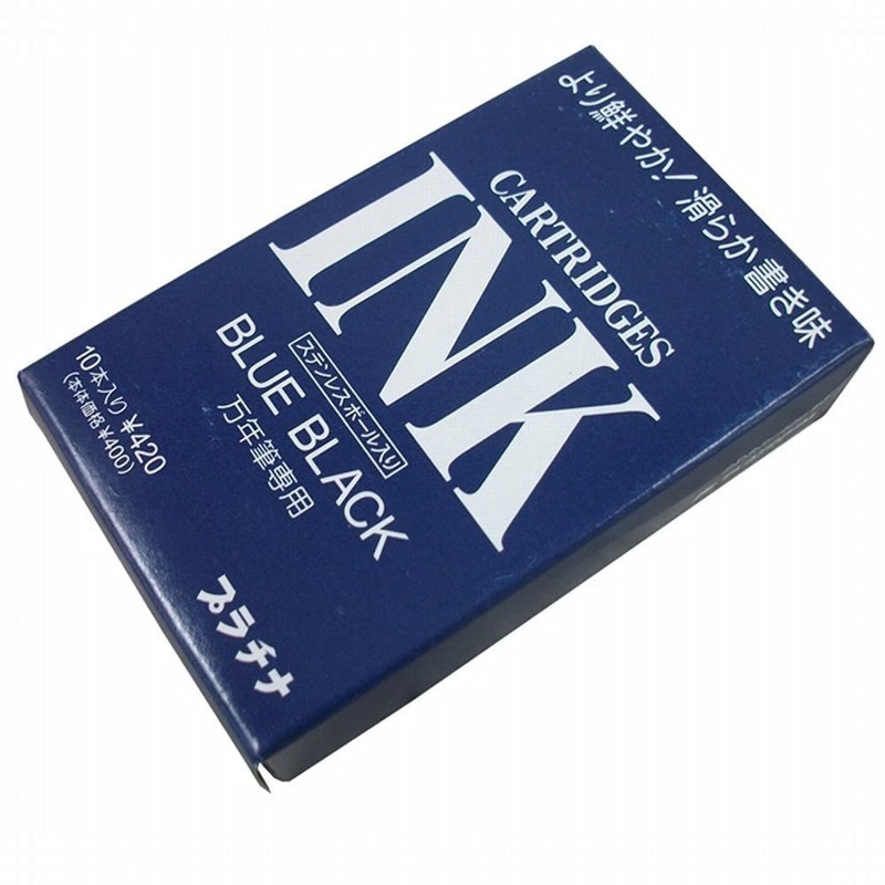 Platinum Ink Cartridge in Blue-Black - Pack of 10