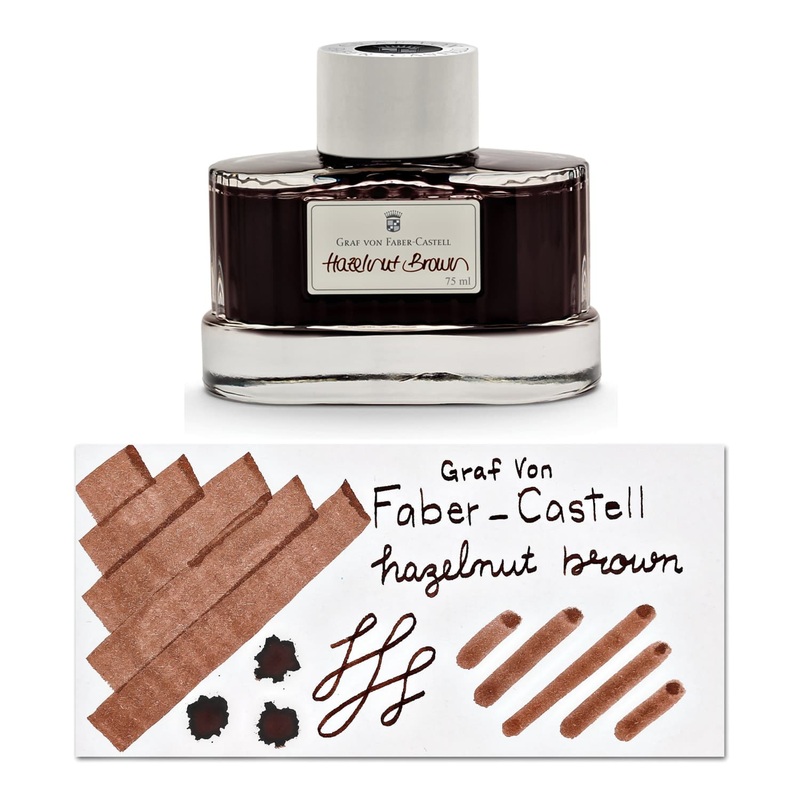Graf von Faber-Castell Bottled Ink in Hazelnut Brown - 75 mL