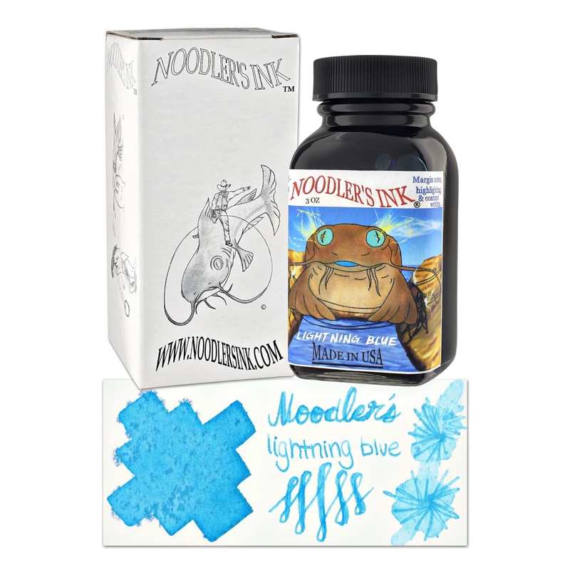 Noodler's Lightning Blue Fountain Pen Ink - 3oz Bottle