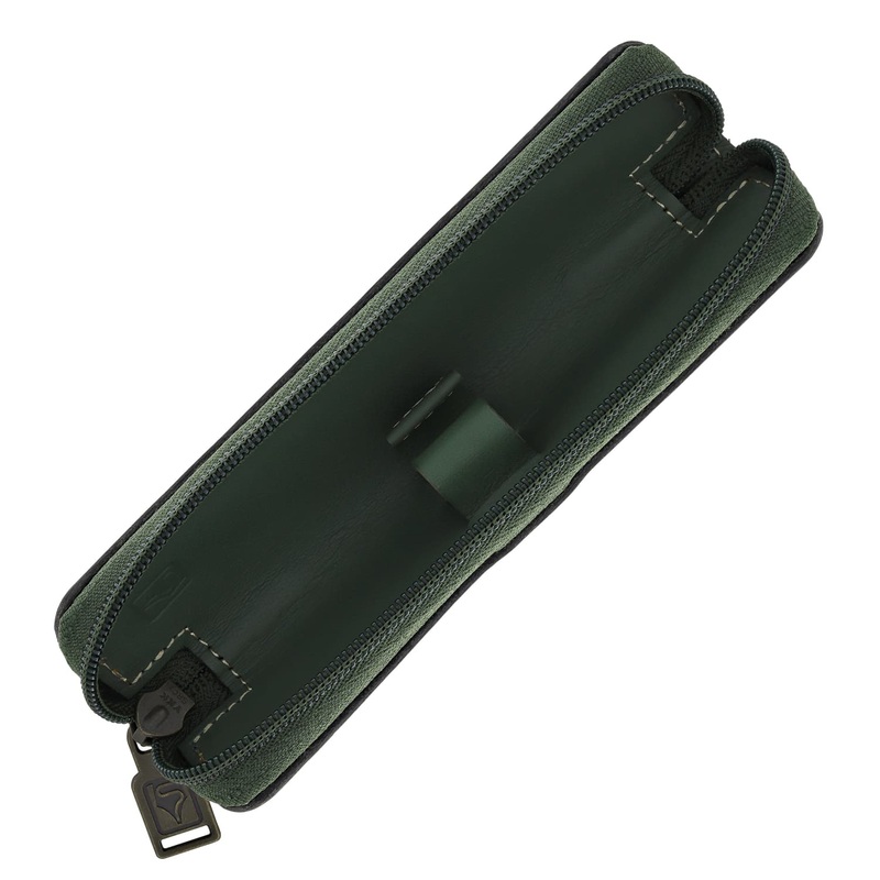 Shibui Single Pen Case (Veg Tanned) in Sage Green