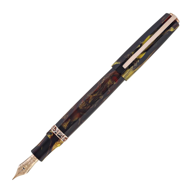 Visconti Medici Palazzo Fountain Pen in Pitti with Rose Gold Trim