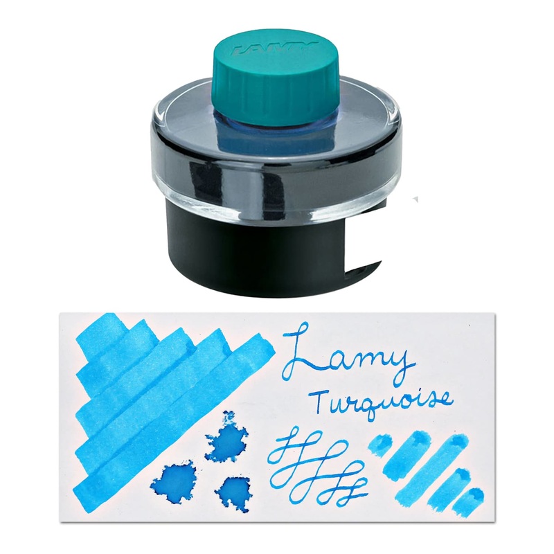 Lamy Bottled Ink in Turquoise with Blotting Paper - 50 mL