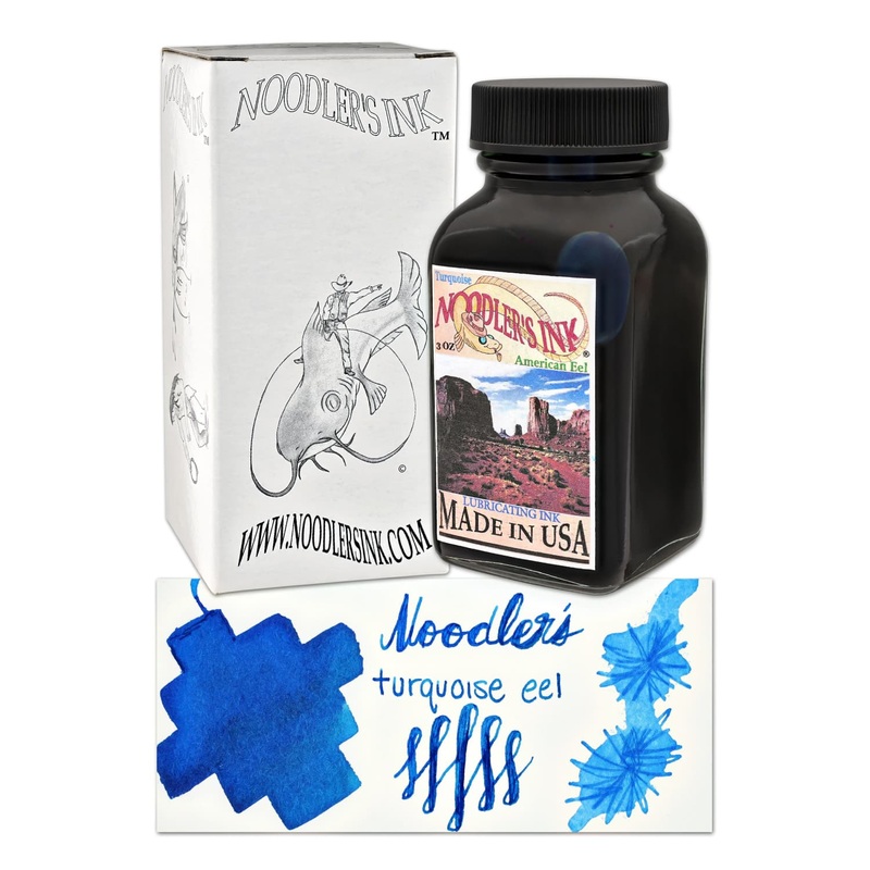 Noodler's Turquoise Eel Fountain Pen Ink - 3oz Bottle