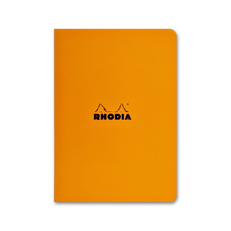 Rhodia Staplebound Lined Paper Notebook in Orange - 6 x 8.25