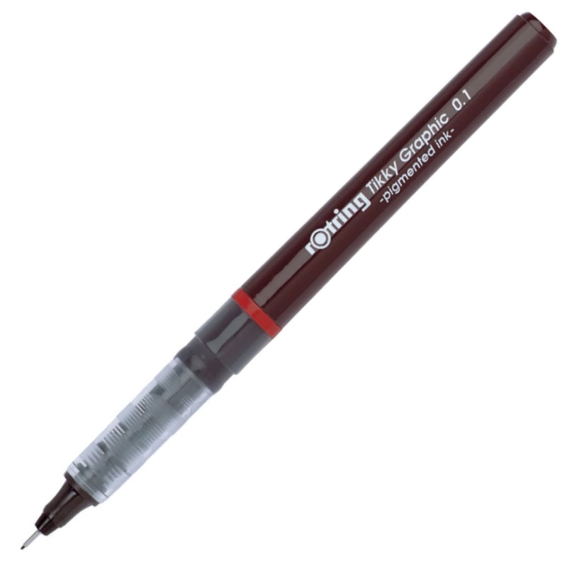 Rotring Tikky Graphic Fineliner Fiber Tip Pen - 0.1mm