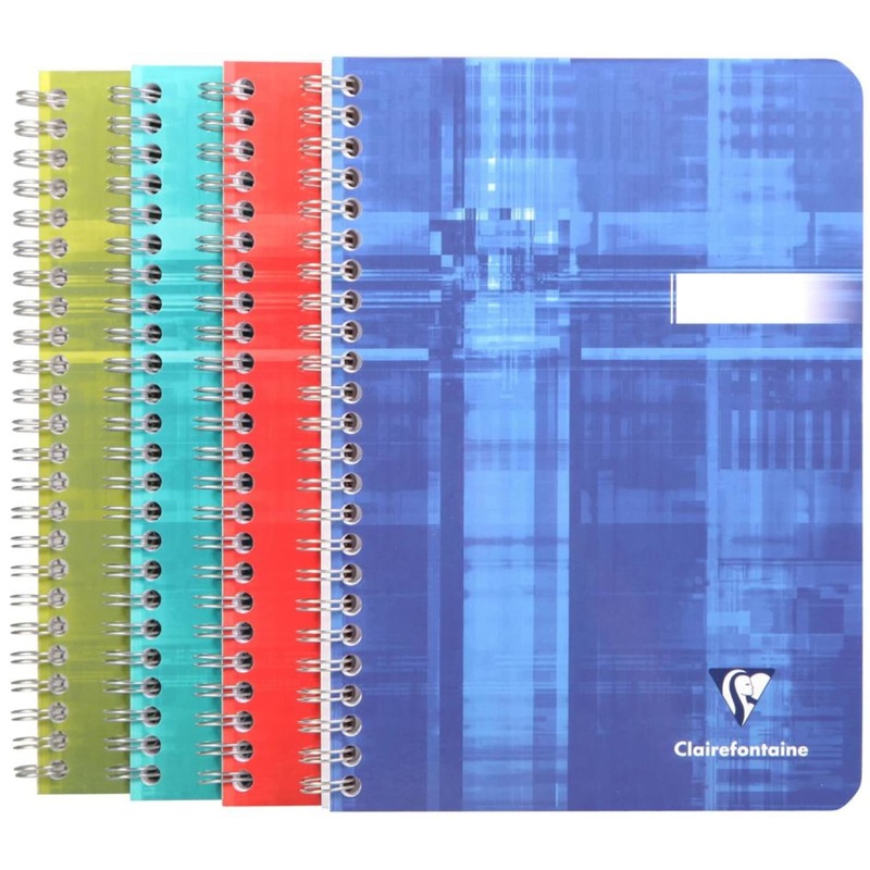Clairefontaine Wirebound Graph Notebook in Assorted Colors - 6 x 8.25