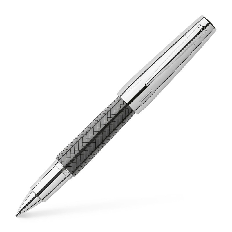 Faber-Castell E-Motion Rollerball Pen in Precious Resin II Parquet Black