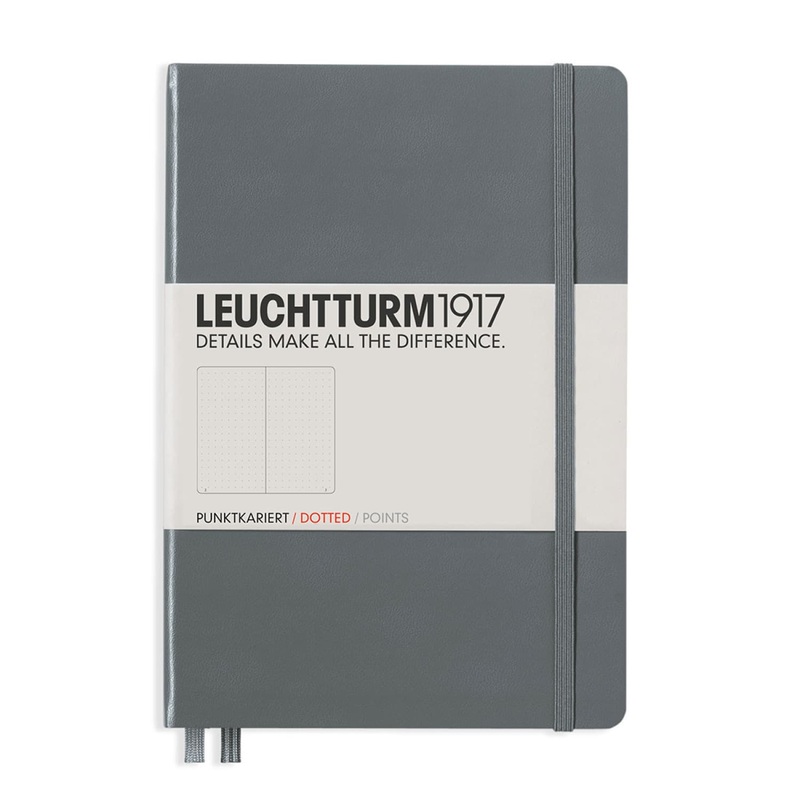 Leuchtturm 1917 Hardcover Dot Grid Notebook in Anthracite - A5