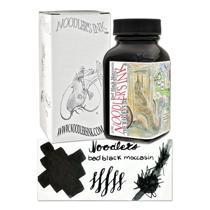 Noodler's Bad Black Moccasin Fountain Pen Ink - 3oz Bottle