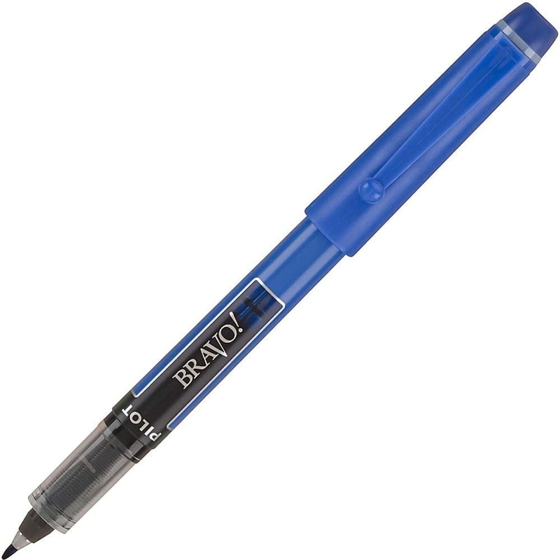 Pilot Bravo Liquid Ink Marker Pen in Blue - Bold Point - Single Pen