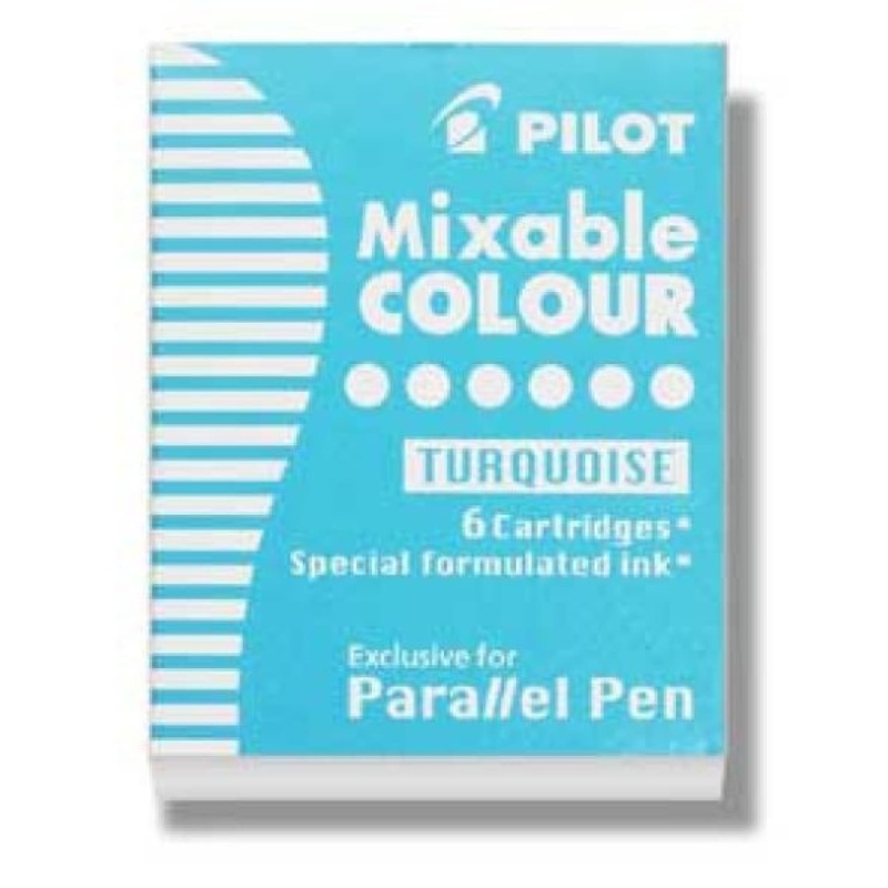 Pilot Parallel Ink Cartridges in Turquoise - Pack of 6