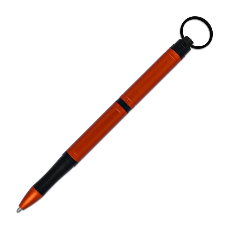 Fisher Space Tough Touch Ballpoint Pen with Key Chain in Orange