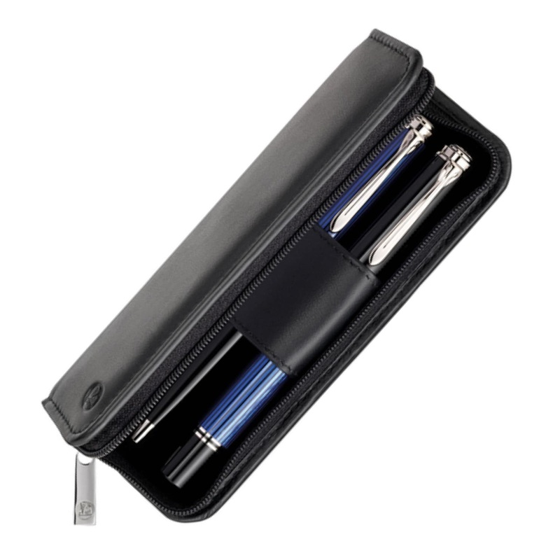 Pelikan 2 Pen Case Nappa Leather in Black