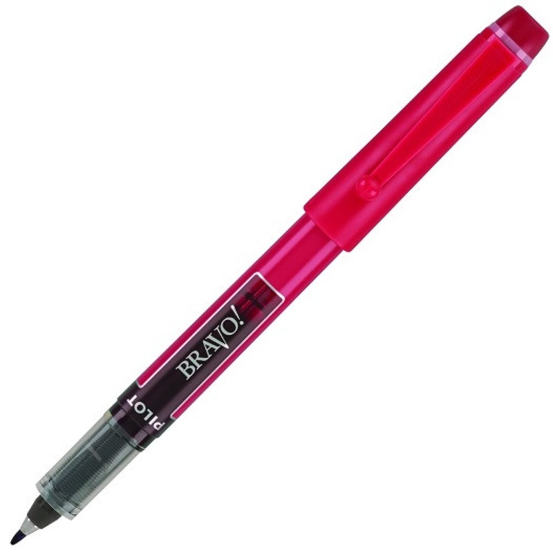 Pilot Bravo Liquid Ink Marker Pen in Red - Bold Point