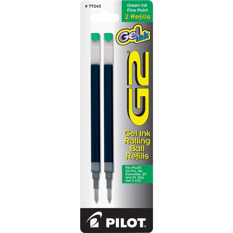 Pilot G2 Gel Pen Refills in Green - Fine Point
