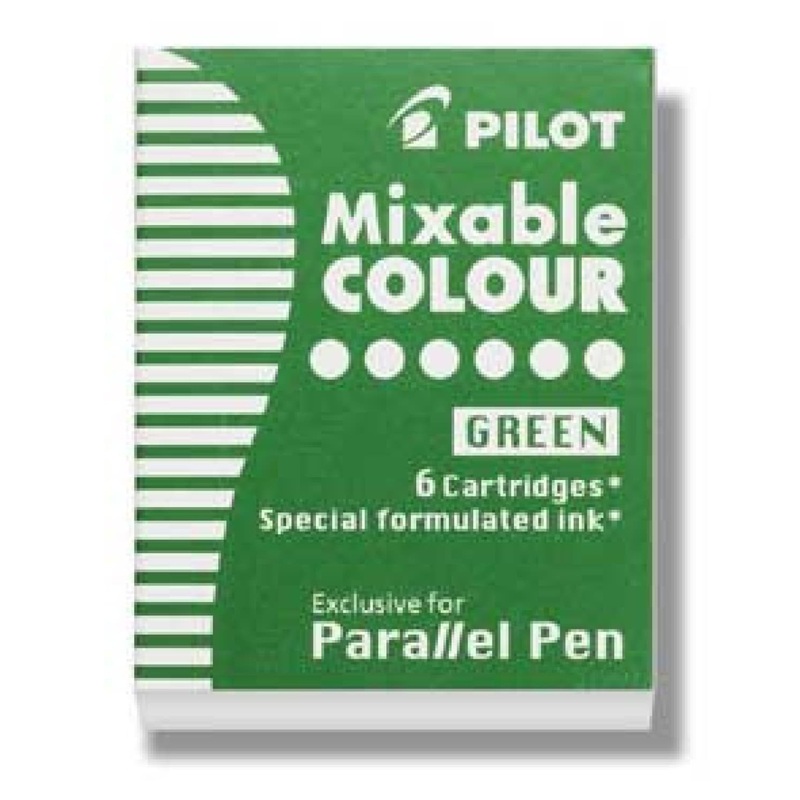 Pilot Parallel Ink Cartridges in Green - Pack of 6