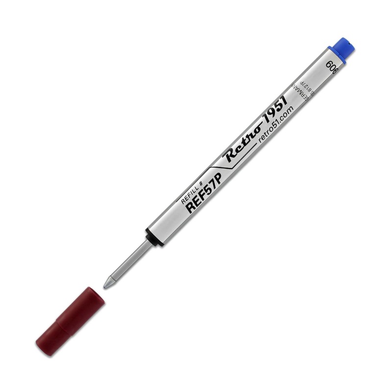Retro 51 Retractable Rollerball Refill in Blue for Tornado Pens