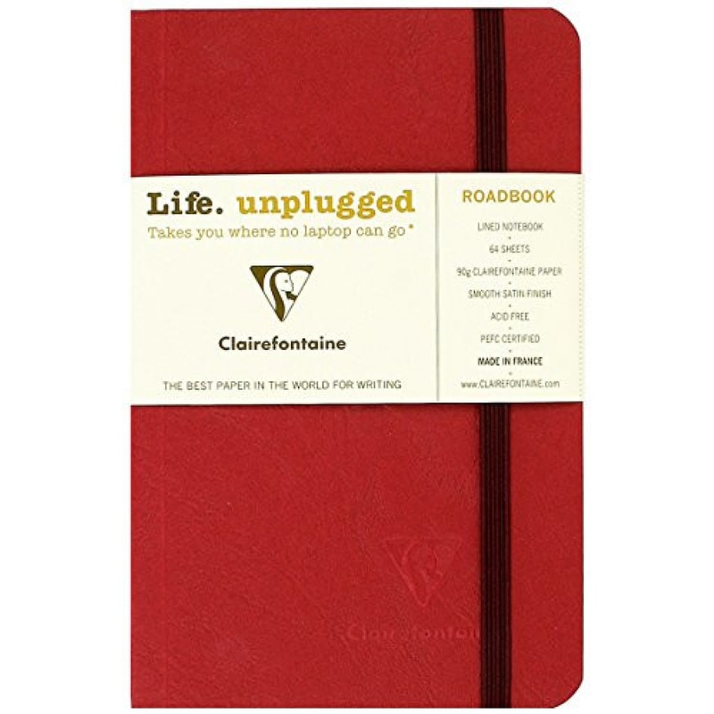 Clairefontaine Roadbook Ruled Notebook in Red - 3.5 x 5.5