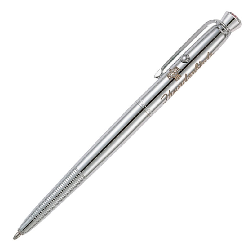 Fisher Space Pen Ballpoint Pen with Thunderbirds Engraving in Chrome