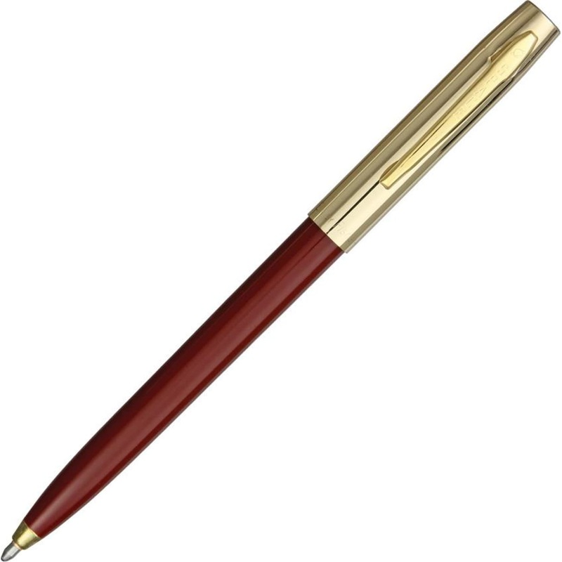 Fisher Space Pen Cap-O-Matic Ballpoint Pen in Burgundy with Brass Trim