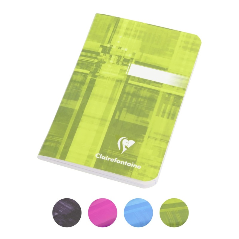 Single Clairefontaine Staplebound Ruled Notebook - Assorted Color - 3.5 x 5.5