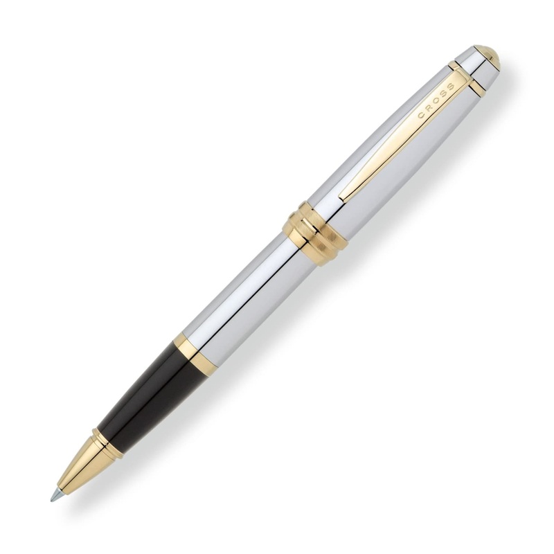 Cross Bailey Rollerball Pen in Medalist Chrome with Gold Trim
