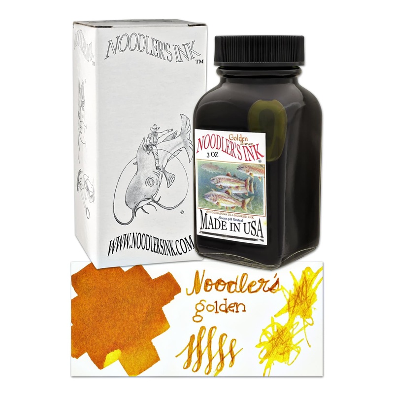 Noodler's Golden Brown Fountain Pen Ink - 3oz Bottle