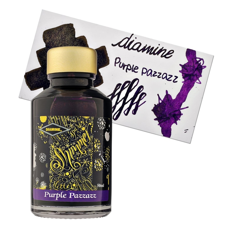 Diamine Shimmer Bottled Ink in Purple Pazzazz - 50 mL