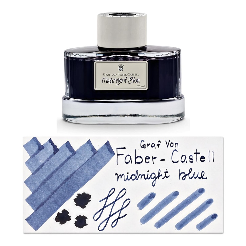 Graf von Faber-Castell Bottled Ink in Midnight Blue - 75 mL