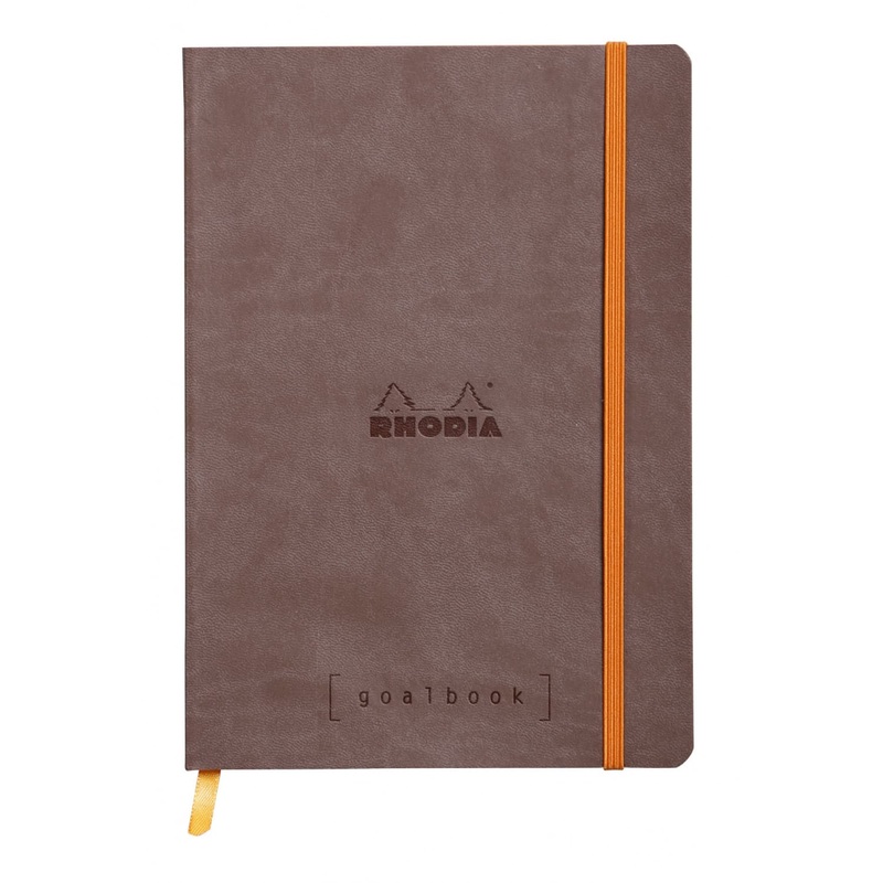 Rhodia Goalbook A5 Dot Grid Notebook in Chocolate - 5.75 x 8.25
