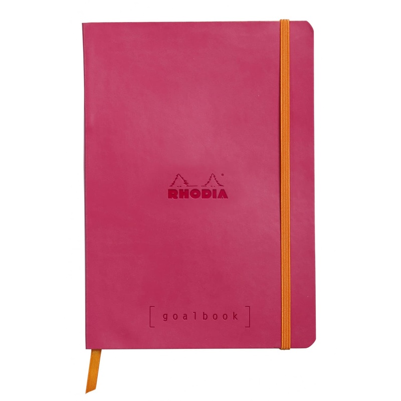 Rhodia Goalbook A5 Dot Grid Notebook in Raspberry - 5.75 x 8.25