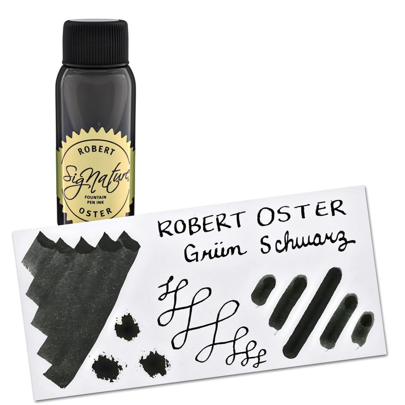 Robert Oster Bottled Ink in Grn-Schwarz (Green Black) - 50 mL