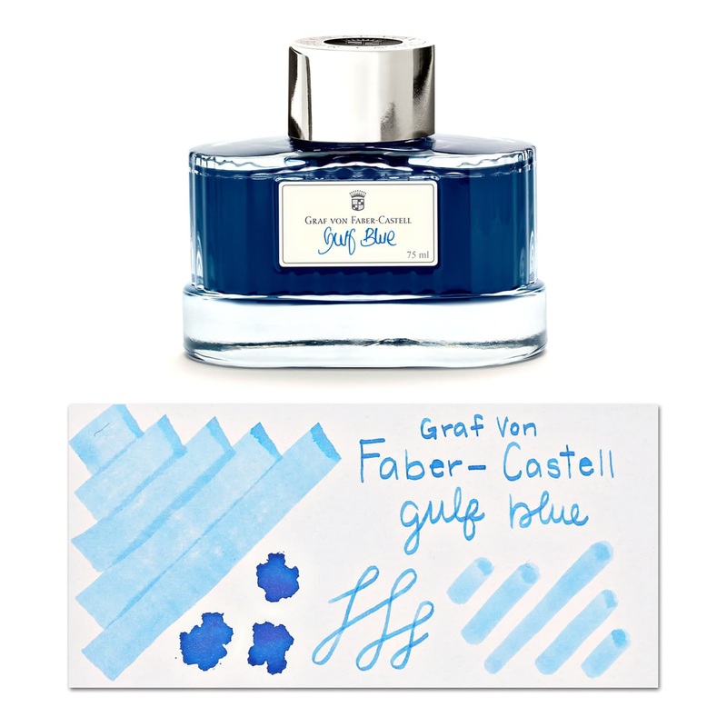 Graf von Faber-Castell Bottled Ink in Gulf Blue - 75 mL