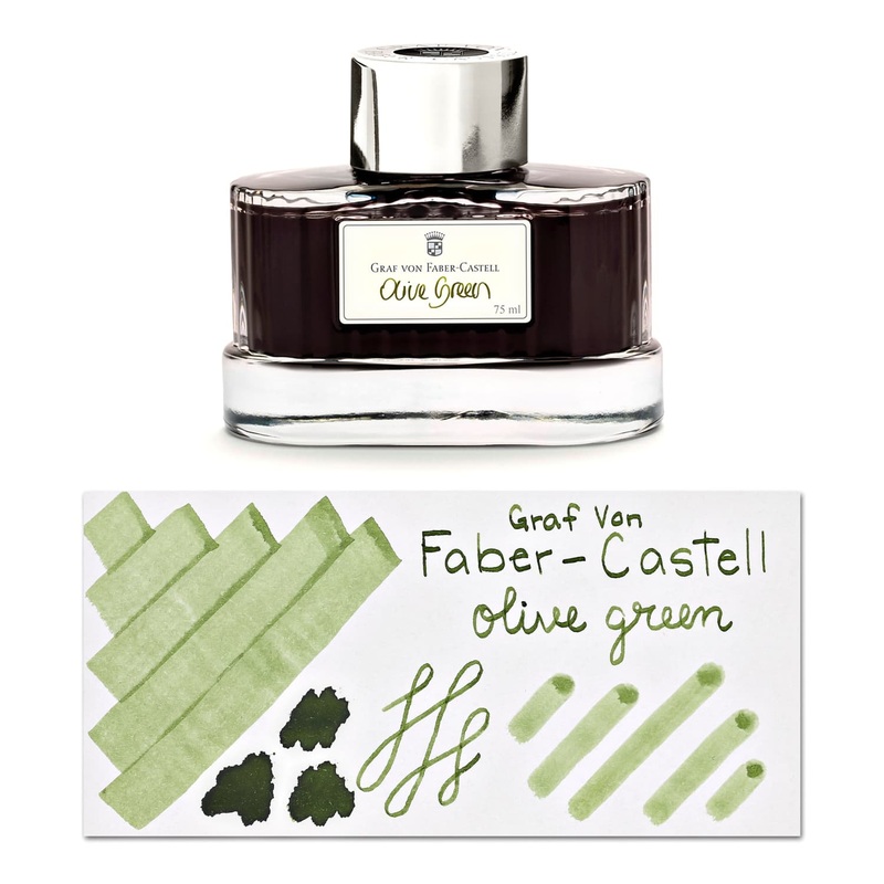 Graf von Faber-Castell Bottled Ink in Olive Green - 75 mL