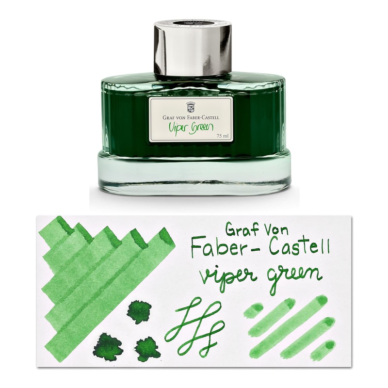 Graf von Faber-Castell Bottled Ink in Viper Green - 75 mL