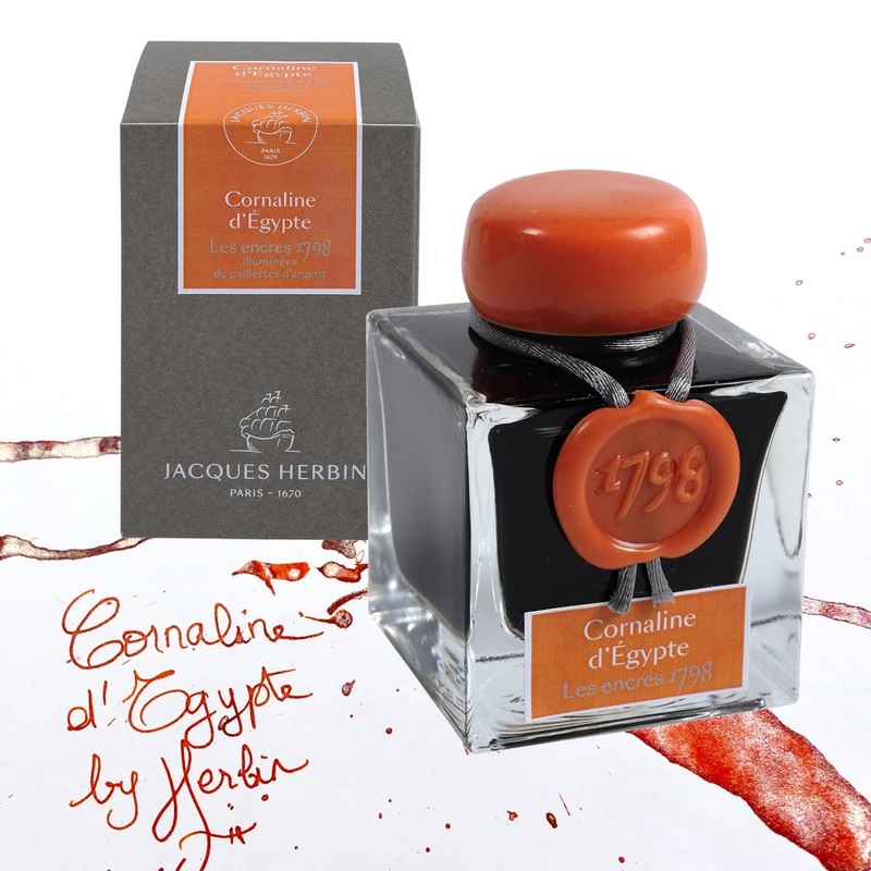 J. Herbin 1798 Cornaline d'Egypte Bottled Fountain Pen Ink - 50 mL