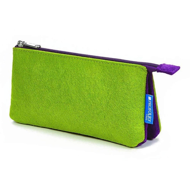 Itoya Profolio Small Midtown Pouch in Green and Purple