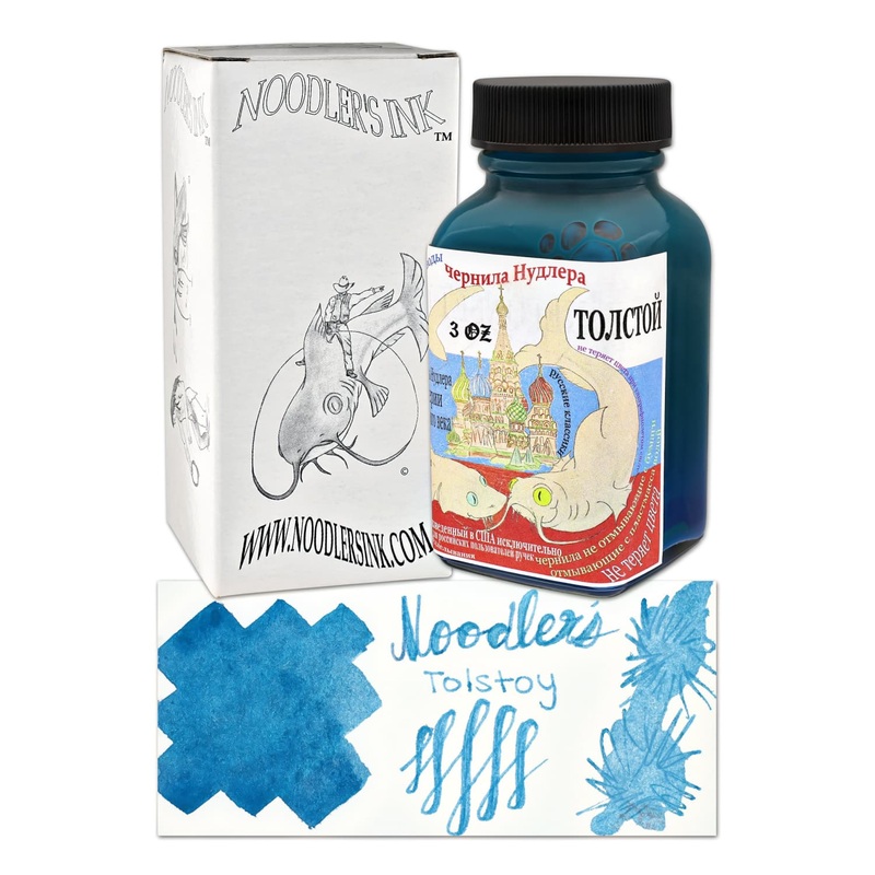 Noodler's Russian Series Bottled Fountain Pen Ink in Tolstoy (Blue) - 3oz Bottle
