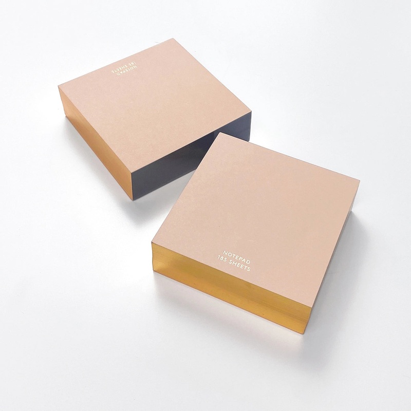 W co. Notepad with Gold Edging -Small Square (4.4 x 4.4)