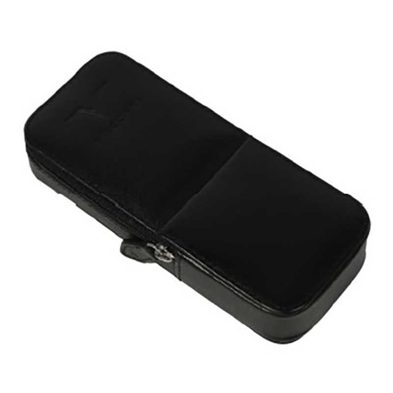 Visconti Black Leather 3 Pen Pouch