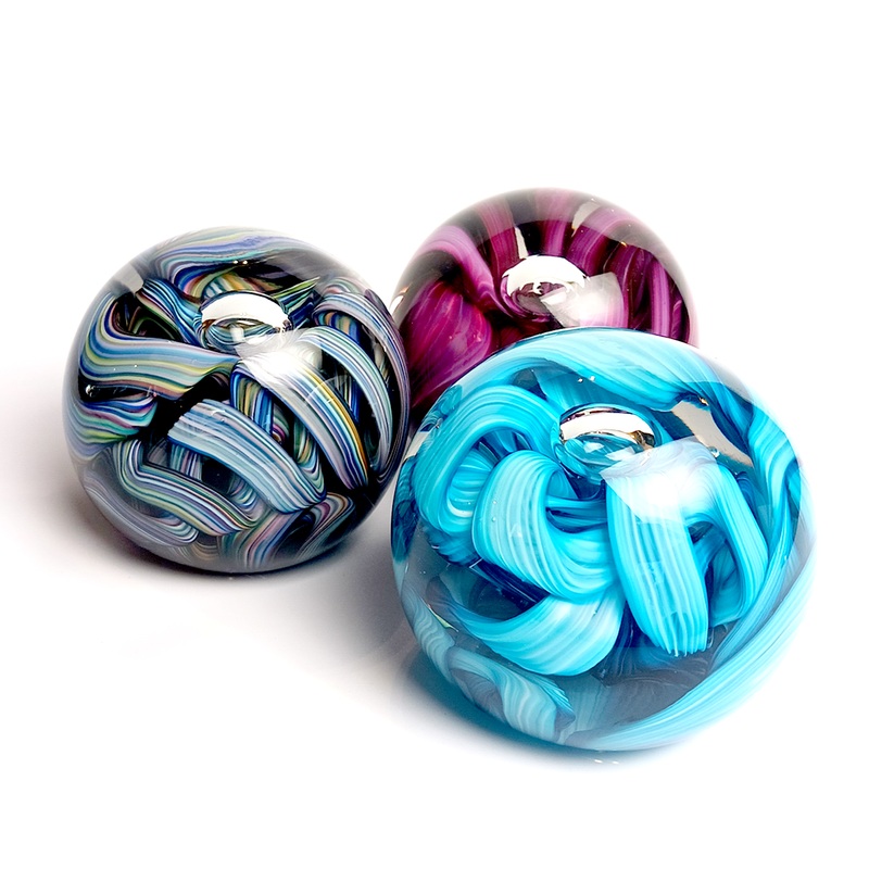 Hudson Glass Handblown Glass Ribbon Paperweight