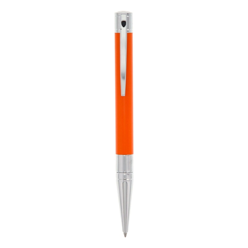 S.T. Dupont D-Initial Ballpoint Pen - Orange & Chrome