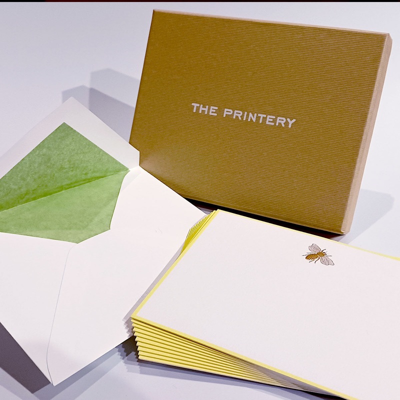 The Printery Engraved Cards - Bee (10ct.)