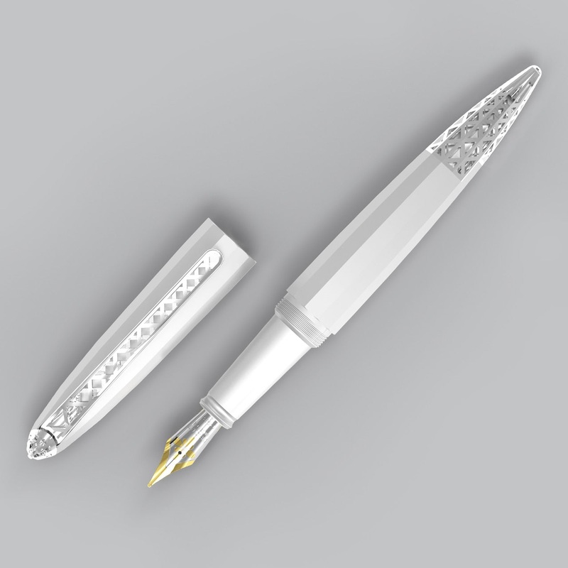 Diplomat Zepp 14K Fountain Pen - Chrome