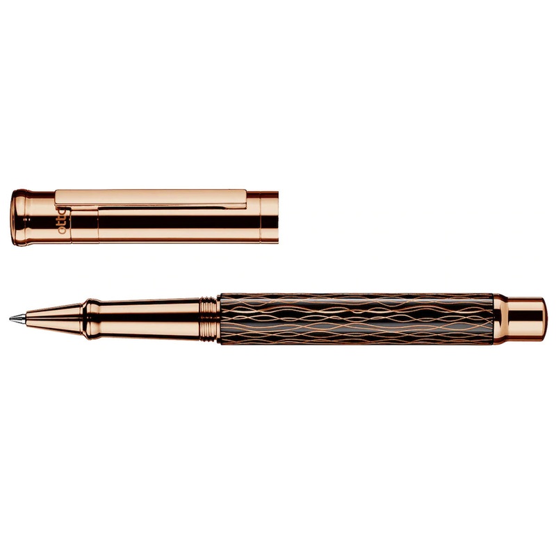 Otto Hutt Design 04 Black and Rose Wave - Rollerball