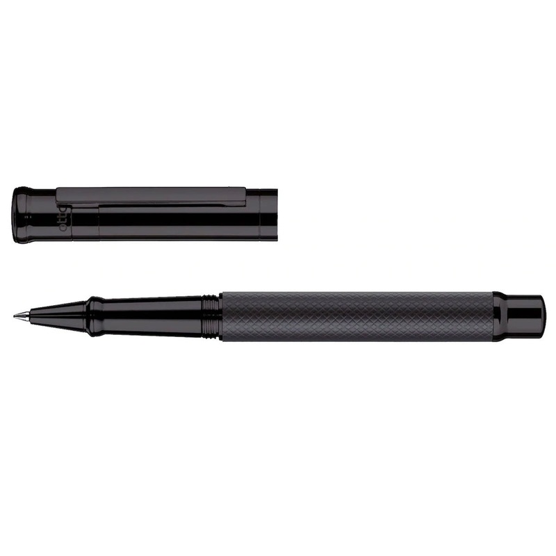 Otto Hutt Design 04 Black Matte Guilloche - Rollerball