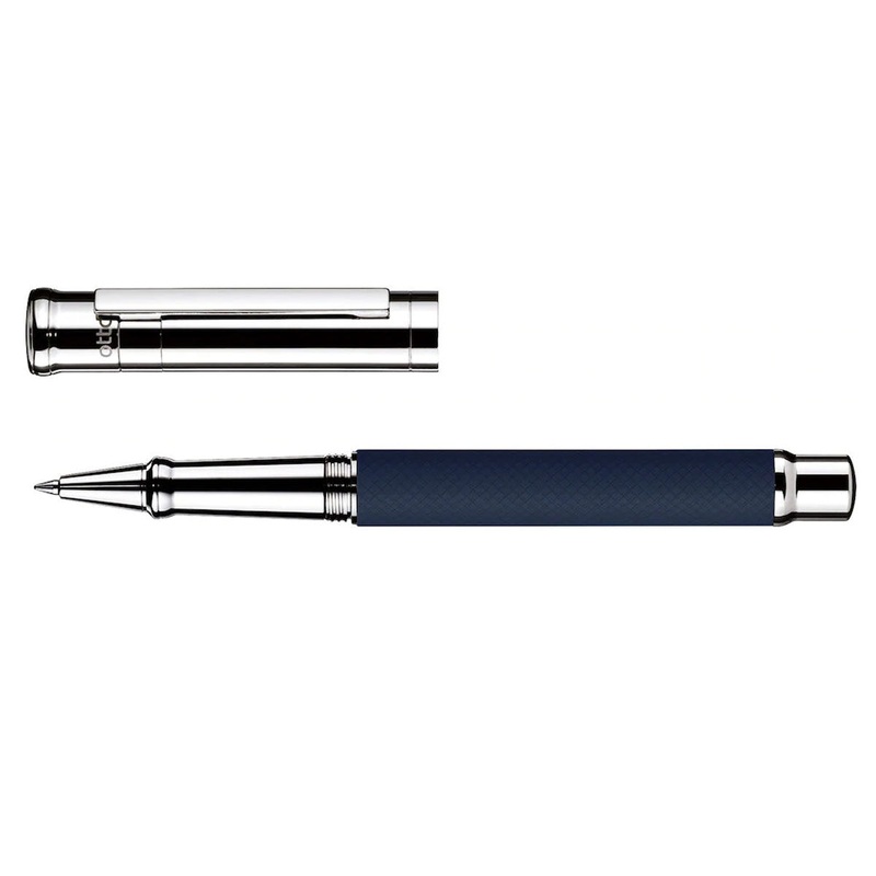 Otto Hutt Design 04 Blue Matte Guilloche - Rollerball