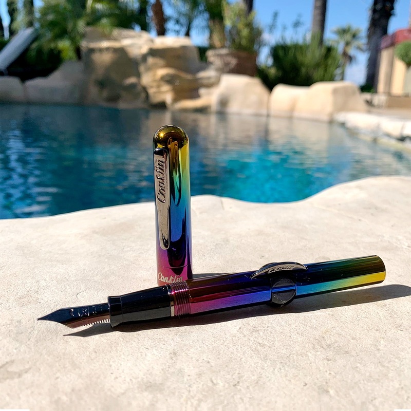 Conklin LE Crescent Filler Rainbow Fountain Pen